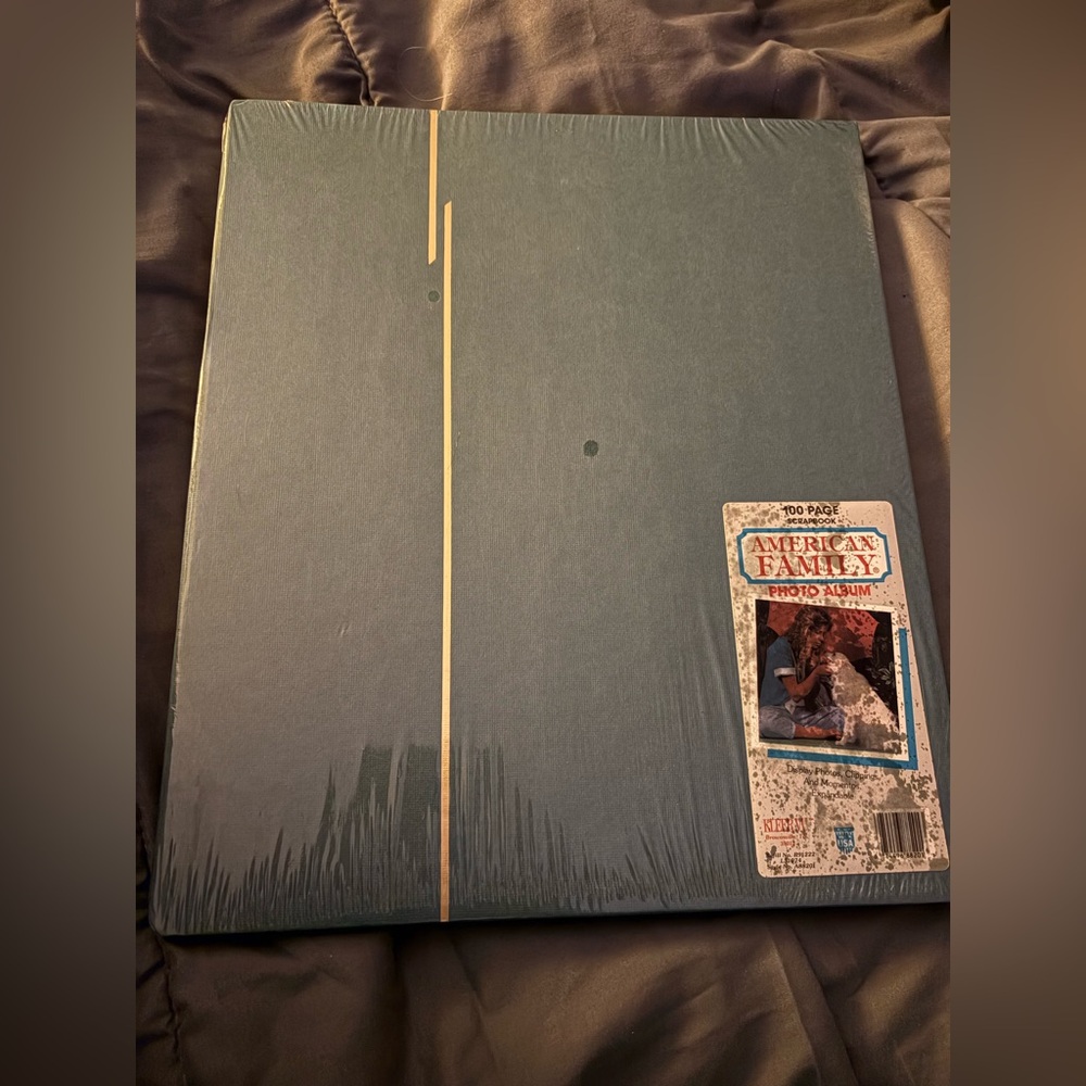 American Family Photo Album in Blue